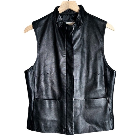 Coldwater Creek Genuine Leather Vest - Size M - Picture 1 of 6